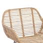Preview: Barstuhl 2 pcs Natur 55 x 52 x 92 cm Rattan und Eisen