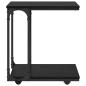 Preview: Beistelltisch Schwarz Eichen-Optik 50 x 35 x 55.5 cm
