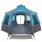 Preview: ARDEBO.de - Hütten-Zelt mit Dach Blau und Grau 405 x 405 x 273 cm