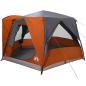 Preview: Kabinenzelt für 5 Personen Grau und Orange 333 x 317 x 194 cm