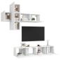 Preview: 7-tlg. TV-Schrank-Set Weiß Holzwerkstoff