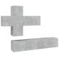 Preview: 7-tlg. TV-Schrank-Set Betongrau Holzwerkstoff