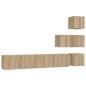 Preview: TV-Wandschrank Sonoma-Eiche Holzwerkstoff