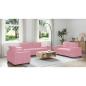 Preview: Sofa 3 pcs Rosa Leinenmischgewebe