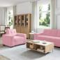 Preview: Sofa 3 pcs Rosa Leinenmischgewebe