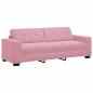 Preview: Sofa 3 pcs Rosa Leinenmischgewebe