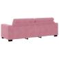 Preview: Sofa 3 pcs Rosa Leinenmischgewebe