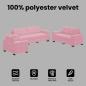 Preview: Sofa 3 pcs Rosa Leinenmischgewebe