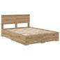 Preview: Bettrahmen Artisan-Eiche 140 x 190 cm Holzwerkstoff
