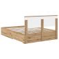 Preview: Bettrahmen Artisan-Eiche 140 x 190 cm Holzwerkstoff