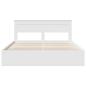 Preview: Bettrahmen mit Kopfteil Weiß 200 x 200 cm Massives Kiefernholz