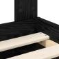 Preview: Bettrahmen Schwarz 150 x 200 cm Massives Kiefernholz