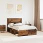 Preview: ARDEBO.de - Bettrahmen Altholz 120 x 190 cm Massives Kiefernholz
