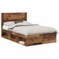 Preview: Bettrahmen Altholz 120 x 190 cm Massives Kiefernholz