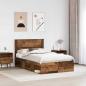 Preview: Bettrahmen Altholz 120 x 190 cm Massives Kiefernholz