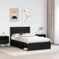Preview: ARDEBO.de - Bettrahmen Schwarz 120 x 200 cm Massives Kiefernholz