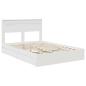 Preview: Aufbewahrungsbett mit Kopfteil Weiß 140 x 190 cm Holzwerkstoff