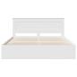Preview: Bettrahmen mit Kopfteil Weiß 200 x 200 cm Massives Kiefernholz