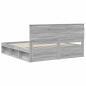 Preview: Bettrahmen Graues Sonoma 200 x 200 cm Massives Kiefernholz