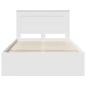 Preview: Bettrahmen mit Kopfteil Weiß 120 x 190 cm Massives Kiefernholz
