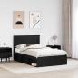 Preview: ARDEBO.de - Bettrahmen Schwarz 120 x 190 cm Massives Kiefernholz