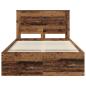 Preview: Bettrahmen Altholz 120 x 200 cm Massives Kiefernholz
