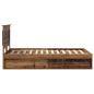 Preview: Bettrahmen Altholz 120 x 200 cm Massives Kiefernholz