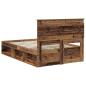 Preview: Bettrahmen Altholz 120 x 200 cm Massives Kiefernholz