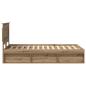 Preview: Bettrahmen mit Kopfteil Kunsthandwerk Eiche 120 x 200 cm
