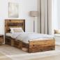 Preview: Bettrahmen Altholz 90 x 190 cm Massives Kiefernholz