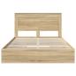 Preview: Aufbewahrungsbett Sonoma-Eiche 140 x 190 cm Holzwerkstoff