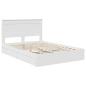 Preview: Aufbewahrungsbett mit Kopfteil Weiß 140 x 200 cm Holzwerkstoff