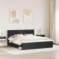 Preview: Bettrahmen Schwarz 180 x 200 cm Massives Kiefernholz