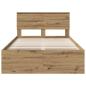 Preview: Bettrahmen mit Kopfteil Kunsthandwerk Eiche 120 x 190 cm