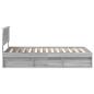 Preview: ARDEBO.de - Bettrahmen Graues Sonoma 100 x 200 cm Massives Kiefernholz