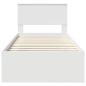 Preview: Bettrahmen mit Kopfteil Weiß 90 x 190 cm Massives Kiefernholz