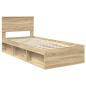 Preview: Bettrahmen Sonoma-Eiche 90 x 190 cm Massives Kiefernholz