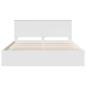 Preview: Bettrahmen mit Kopfteil Weiß 180 x 200 cm Massives Kiefernholz