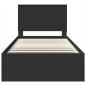 Preview: Bettrahmen Schwarz 100 x 200 cm Massives Kiefernholz