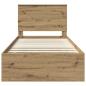 Preview: Bettrahmen mit Kopfteil Kunsthandwerk Eiche 100 x 200 cm