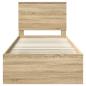 Preview: Bettrahmen mit Kopfteil Sonoma 90 x 190 cm Massives Kiefernholz