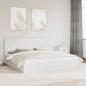 Preview: ARDEBO.de - Aufbewahrungsbett mit Kopfteil Weiß 200 x 200 cm Holzwerkstoff