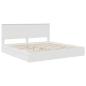 Preview: Aufbewahrungsbett mit Kopfteil Weiß 200 x 200 cm Holzwerkstoff