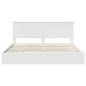 Preview: Aufbewahrungsbett mit Kopfteil Weiß 200 x 200 cm Holzwerkstoff