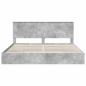 Preview: Aufbewahrungsbett Beton Grau 200 x 200 cm Holzwerkstoff