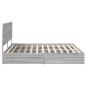 Preview: Aufbewahrungsbett Graues Sonoma 200 x 200 cm Holzwerkstoff