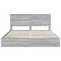 Preview: Aufbewahrungsbett Graues Sonoma 180 x 200 cm Holzwerkstoff