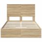 Preview: Aufbewahrungsbett Sonoma-Eiche 120 x 190 cm Holzwerkstoff