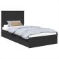 Preview: Aufbewahrungsbett Schwarz 100 x 200 cm Holzwerkstoff