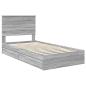 Preview: Aufbewahrungsbett Graues Sonoma 100 x 200 cm Holzwerkstoff